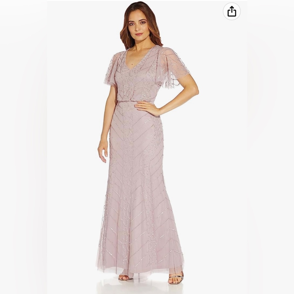 Adrianna Papell Women's Beaded Blouson Dress